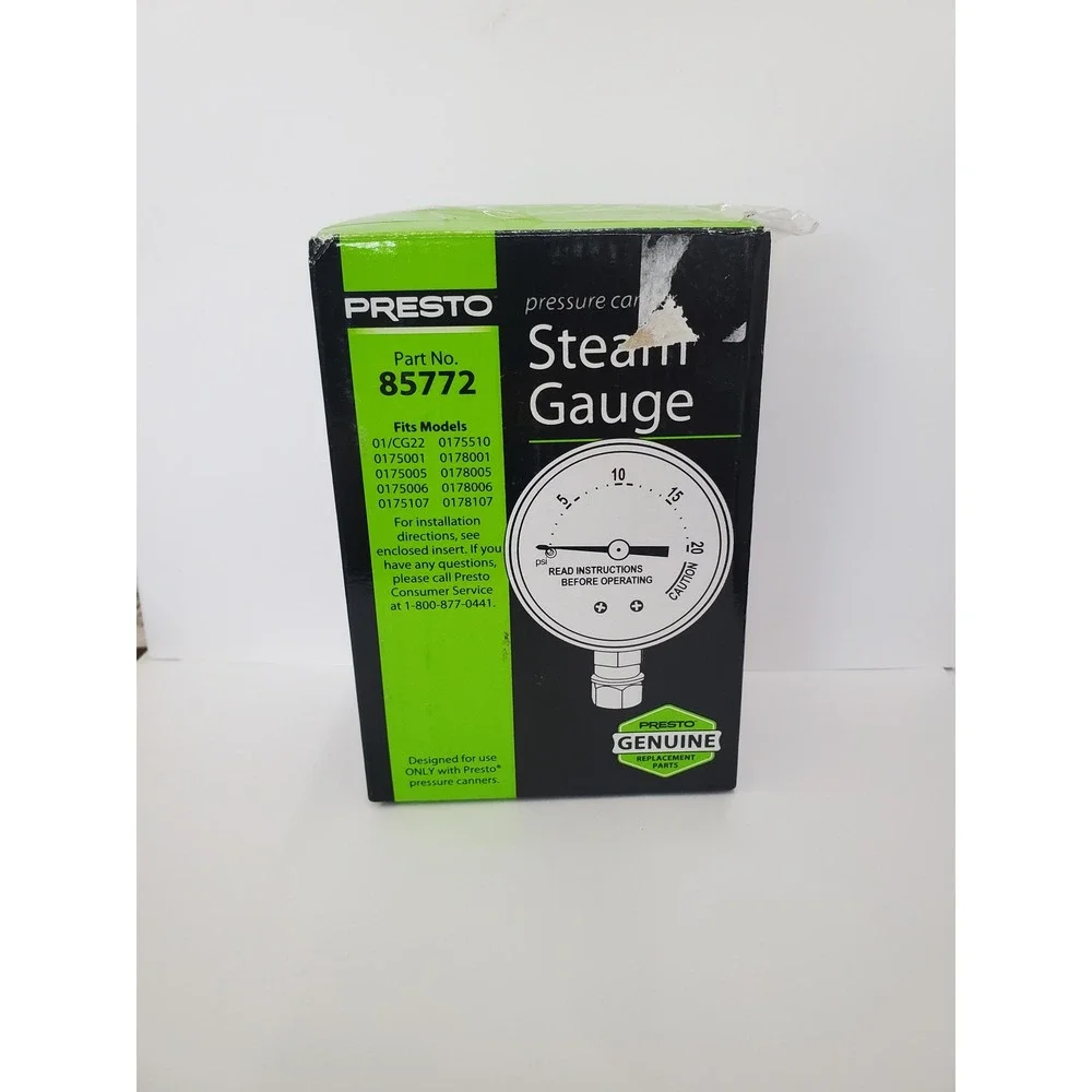 Presto Pressure Canner Steam Gauge Replacement Part 85772 01/CG22 0175001 017800